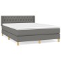 Box spring bed with dark gray fabric mattress 140x190 cm by vidaXL, Beds and slatted bases - Ref: Foro24-3130506, Price: 503,...