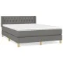 Box spring bed with dark gray fabric mattress 140x190 cm by vidaXL, Beds and slatted bases - Ref: Foro24-3130506, Price: 493,...