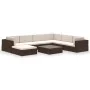 8-piece garden furniture set and brown synthetic rattan cushions by vidaXL, Garden sets - Ref: Foro24-41260, Price: 881,13 €,...