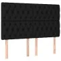 Box spring bed with black fabric mattress 140x190 cm by vidaXL, Beds and slatted bases - Ref: Foro24-3131667, Price: 503,46 €...