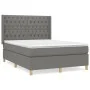 Box spring bed with dark gray fabric mattress 140x190 cm by vidaXL, Beds and slatted bases - Ref: Foro24-3132226, Price: 532,...