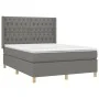 Box spring bed with dark gray fabric mattress 140x190 cm by vidaXL, Beds and slatted bases - Ref: Foro24-3132226, Price: 532,...