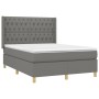 Boxspringbett mit dunkelgrauer Stoffmatratze 140x190 cm von vidaXL, Betten und Lattenroste - Ref: Foro24-3132226, Preis: 539,...