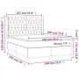 Box spring bed with dark gray fabric mattress 140x190 cm by vidaXL, Beds and slatted bases - Ref: Foro24-3132226, Price: 532,...