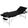 Folding aluminum massage table with three black bodies by vidaXL, massage tables - Ref: Foro24-110092, Price: 179,15 €, Disco...