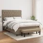 Cama box spring con colchón tela gris taupe 140x200 cm de vidaXL, Camas y somieres - Ref: Foro24-3136841, Precio: 616,69 €, D...
