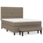 Box spring bed with taupe gray fabric mattress 140x200 cm by vidaXL, Beds and slatted bases - Ref: Foro24-3136841, Price: 616...