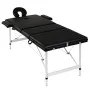 Folding aluminum massage table with three black bodies by vidaXL, massage tables - Ref: Foro24-110092, Price: 179,15 €, Disco...