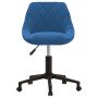 Silla de comedor giratoria de terciopelo azul en Sillas de comedor | Comprar online en Foro24