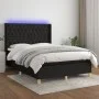 Cama box spring colchón y luces LED tela negro 140x190 cm de vidaXL, Camas y somieres - Ref: Foro24-3139111, Precio: 488,73 €...