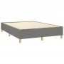 Box spring bed mattress and LED lights dark gray fabric 140x200 cm by vidaXL, Beds and slatted bases - Ref: Foro24-3139118, P...