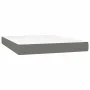 Box spring bed mattress and LED lights dark gray fabric 140x200 cm by vidaXL, Beds and slatted bases - Ref: Foro24-3139118, P...