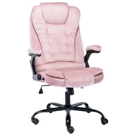 Silla de oficina de terciopelo rosa de vidaXL, Sillas de oficina - Ref: Foro24-20571, Precio: 235,49 €, Descuento: %