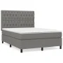 Box spring bed with dark gray fabric mattress 140x190 cm by vidaXL, Beds and slatted bases - Ref: Foro24-3142010, Price: 542,...