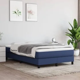 Box spring bed with blue fabric mattress 120x200 cm by vidaXL, Beds and slatted bases - Ref: Foro24-3144067, Price: 353,90 €,...