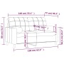 2-seater sofa with cream fabric cushions 140 cm by vidaXL, Sofas - Ref: Foro24-3200784, Price: 210,27 €, Discount: %