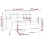 2-seater sofa with cream fabric cushions 140 cm by vidaXL, Sofas - Ref: Foro24-3200784, Price: 207,59 €, Discount: %