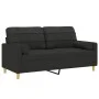 2-Sitzer-Sofa mit schwarzen Stoffkissen 140 cm von vidaXL, Sofas - Ref: Foro24-3200786, Preis: 206,28 €, Rabatt: %