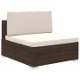8-teiliges Gartenmöbel-Set und braune synthetische Rattankissen von vidaXL, Gartensets - Ref: Foro24-41270, Preis: 921,42 €, ...