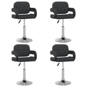 Sillas de comedor giratorias 4 unidades cuero sintético negro Sillas de comedor giratorias 4 unidades cuero sintético negro