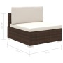 8-piece garden furniture set and brown synthetic rattan cushions by vidaXL, Garden sets - Ref: Foro24-41270, Price: 936,04 €,...