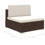 8-piece garden furniture set and brown synthetic rattan cushions by vidaXL, Garden sets - Ref: Foro24-41270, Price: 921,42 €,...