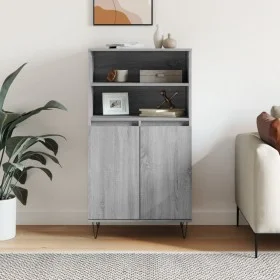 Aparador alto de madera contrachapada gris Sonoma 60x36x110 cm de vidaXL, Aparadores - Ref: Foro24-831490, Precio: 75,81 €, D...
