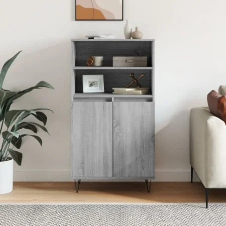 Hohes Sideboard aus grauem Sonoma-Sperrholz, 60 x 36 x 110 cm von vidaXL, Sideboards - Ref: Foro24-831490, Preis: 75,81 €, Ra...