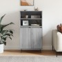 Aparador alto de madera contrachapada gris Sonoma 60x36x110 cm de vidaXL, Aparadores - Ref: Foro24-831490, Precio: 76,36 €
