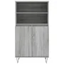 Aparador alto de madera contrachapada gris Sonoma 60x36x110 cm de vidaXL, Aparadores - Ref: Foro24-831490, Precio: 75,50 €, D...