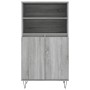 Sonoma gray plywood tall sideboard 60x36x110 cm by vidaXL, Sideboards - Ref: Foro24-831490, Price: 76,45 €, Discount: %
