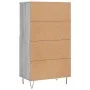 Hohes Sideboard aus grauem Sonoma-Sperrholz, 60 x 36 x 110 cm von vidaXL, Sideboards - Ref: Foro24-831490, Preis: 75,81 €, Ra...