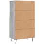 Sonoma gray plywood tall sideboard 60x36x110 cm by vidaXL, Sideboards - Ref: Foro24-831490, Price: 76,45 €, Discount: %