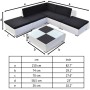 6-teiliges Gartenmöbel-Set und Kissen Kunstrattan weiß von vidaXL, Gartensets - Ref: Foro24-41264, Preis: 489,74 €, Rabatt: %