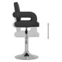 Sillas de comedor giratorias 4 unidades cuero sintético negro