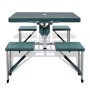 Set plegable camping 1 mesa 4 taburetes aluminio verde claro de vidaXL, Mobiliario de camping - Ref: Foro24-41456, Precio: 74...