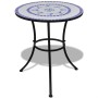 Mesa de bistro terraza mosaico azul y blanco 60 cm de vidaXL, Mesas de jardín - Ref: Foro24-41530, Precio: 90,97 €, Descuento: %