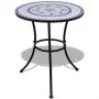 Mesa de bistro terraza mosaico azul y blanco 60 cm de vidaXL, Mesas de jardín - Ref: Foro24-41530, Precio: 91,83 €, Descuento: %