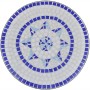 Mesa de bistro terraza mosaico azul y blanco 60 cm de vidaXL, Mesas de jardín - Ref: Foro24-41530, Precio: 90,97 €, Descuento: %