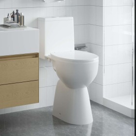 Inodoro sin borde, 7 cm altura extra, cierre suave, cerámica