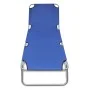 Klappbare Sonnenliege aus Stahl mit blauer Pulverbeschichtung von vidaXL, Liegen - Ref: Foro24-41477, Preis: 59,39 €, Rabatt: %