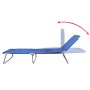 Folding steel sun lounger with blue powder coating by vidaXL, Loungers - Ref: Foro24-41477, Price: 56,94 €, Discount: %