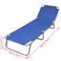 Folding steel sun lounger with blue powder coating by vidaXL, Loungers - Ref: Foro24-41477, Price: 56,94 €, Discount: %