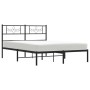 Bed frame with black metal headboard 135x190 cm by vidaXL, Beds and slatted bases - Ref: Foro24-355266, Price: 99,18 €, Disco...