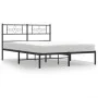 Bettgestell mit schwarzem Metallkopfteil 120x190 cm von vidaXL, Betten und Lattenroste - Ref: Foro24-355264, Preis: 92,99 €, ...