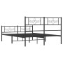 Bettgestell mit Kopf- und Fußteil aus schwarzem Metall, 140 x 190 cm von vidaXL, Betten und Lattenroste - Ref: Foro24-355285,...