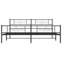 Estructura de cama cabecero y estribo metal negro 193x203cm de vidaXL, Camas y somieres - Ref: Foro24-355291, Precio: 127,35 ...