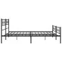 Bettgestell mit Kopf- und Fußteil aus schwarzem Metall, 193 x 203 cm von vidaXL, Betten und Lattenroste - Ref: Foro24-355291,...