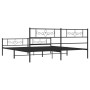 Estructura de cama cabecero y estribo metal negro 193x203cm de vidaXL, Camas y somieres - Ref: Foro24-355291, Precio: 127,35 ...