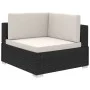 Set muebles de jardín 6 piezas y cojines ratán sintético negro de vidaXL, Conjuntos de jardín - Ref: Foro24-41257, Precio: 48...